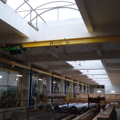 Provedená periodická revize elektrické instalace na jeřábu o nosnosti 5t