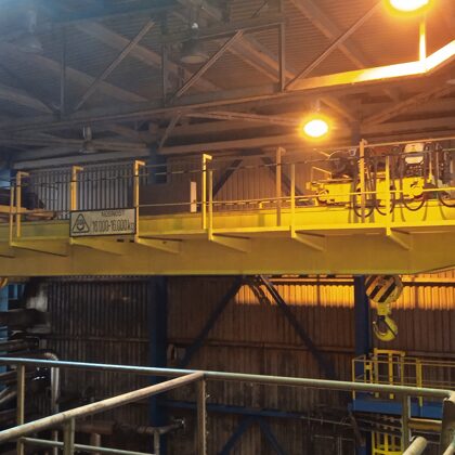 Provedená periodická revize elektrické instalace na jeřábu o nosnoti 2x16t