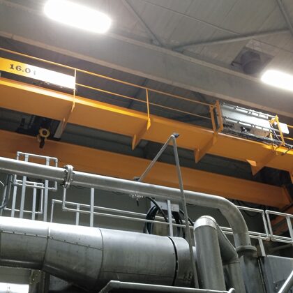 Provedená periodická revize elektrické instalace na jeřábu o nosnoti 2x16t