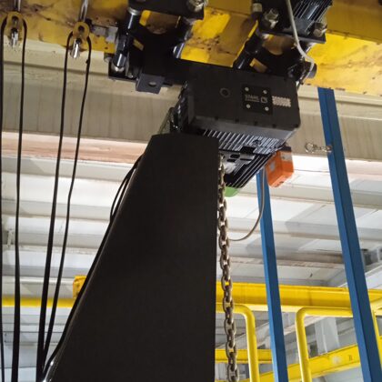 Provedená výchozí revize elektrické instalace na kladkostroji Stahl o nosnosti 3,2t