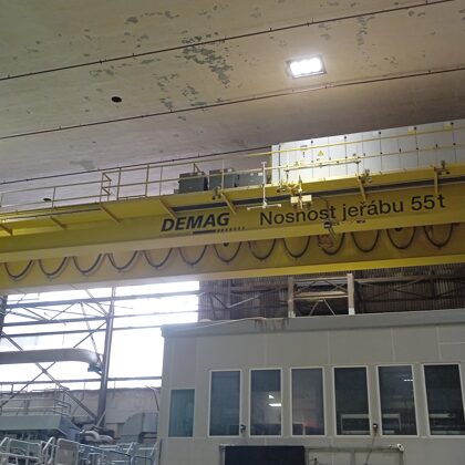 Provedena periodická revize elektrické instalace na jeřábu o nosnosti 55/32/8t