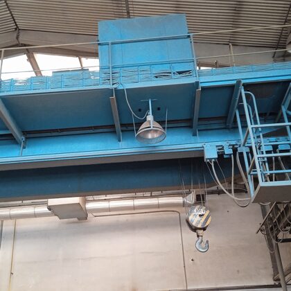 Na tomto jeřábu 8t provedena výměna lana a doplnění KV pro pojezd mostu a kočky