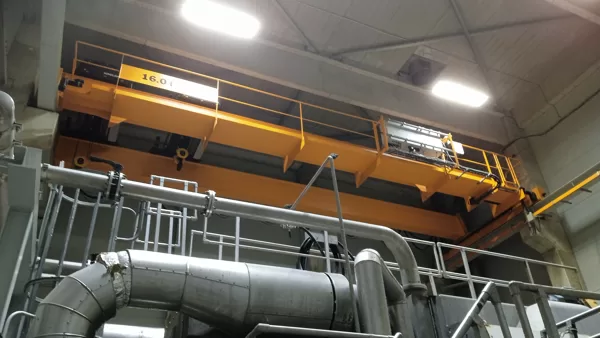 Provedená periodická revize elektrické instalace na jeřábu o nosnoti 2x16t