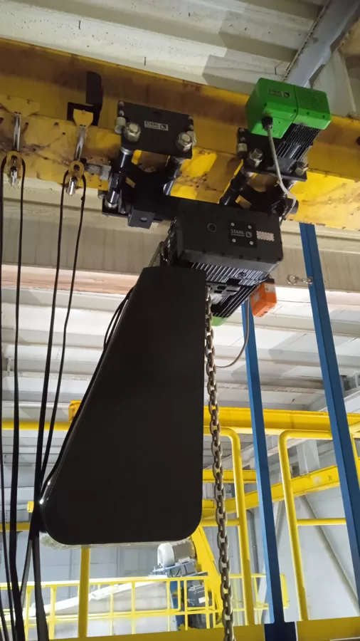 Provedená výchozí revize elektrické instalace na kladkostroji Stahl o nosnosti 3,2t