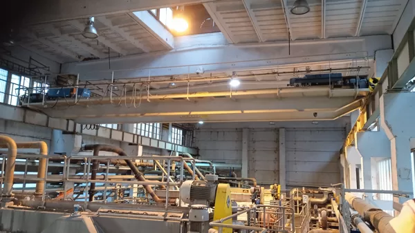 Provedená periodická revize elektrické instalace na jeřábu Demag o nosnoti 2x10t