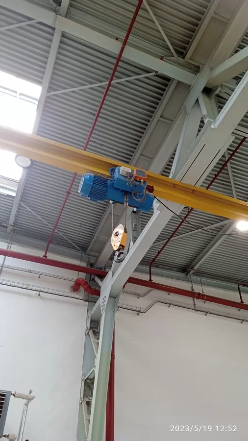 Provedena periodická revize elektrické instalace na kladkoji s HDO o nosnosti 2t